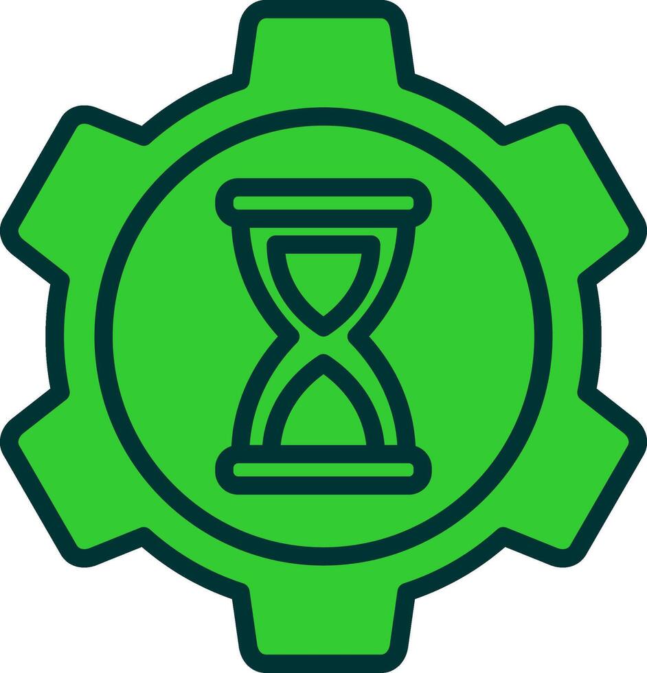 Time Management Green Filly Icon vector