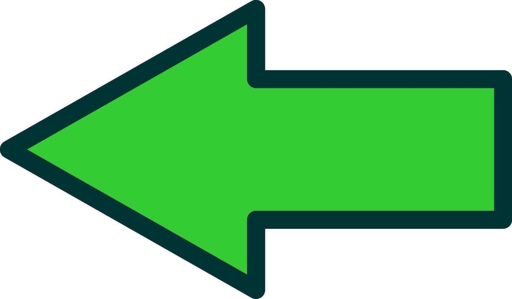 Back Green Filly Icon vector