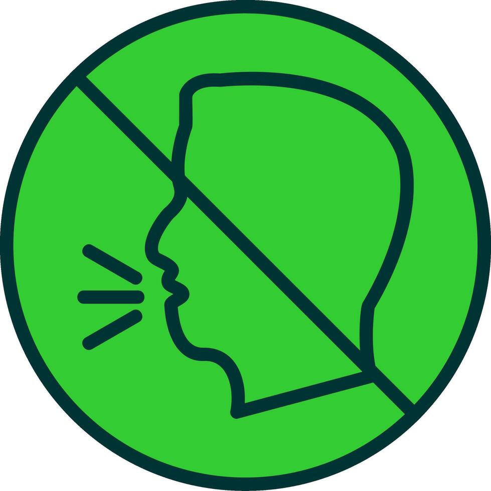 Inability To Speak Green Filly Icon vector