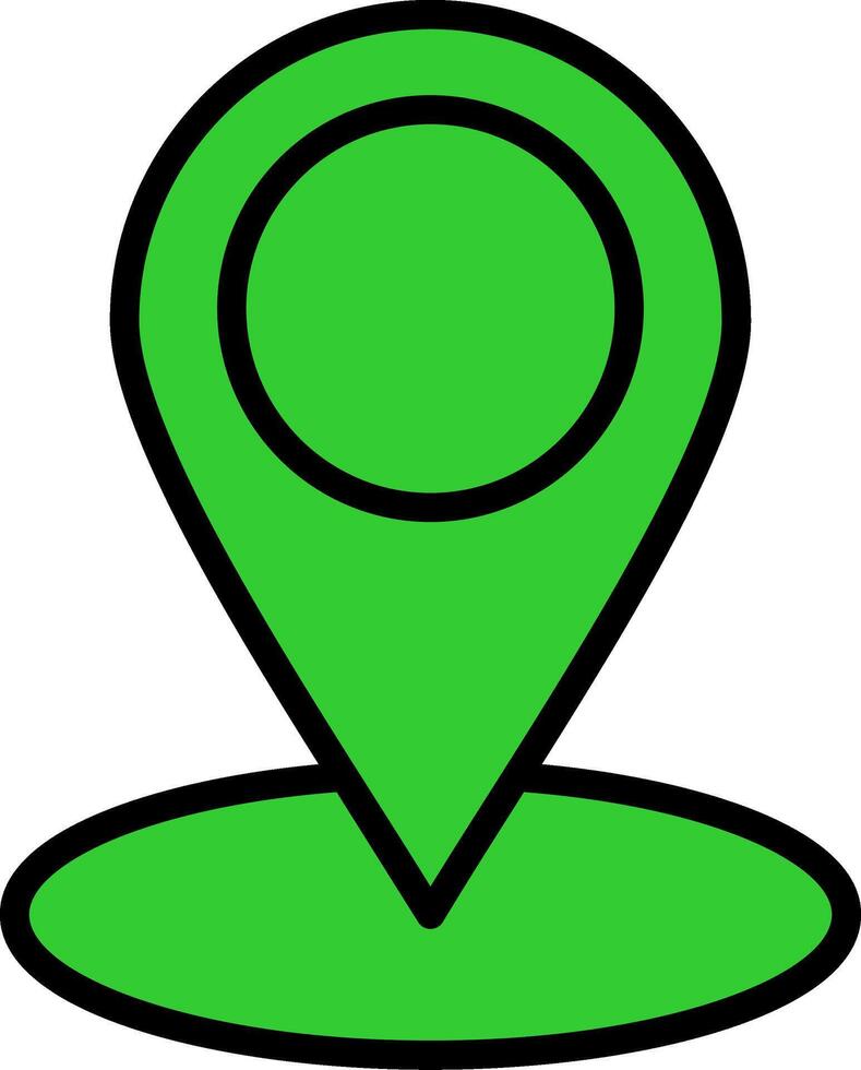 Location Green Filly Icon vector