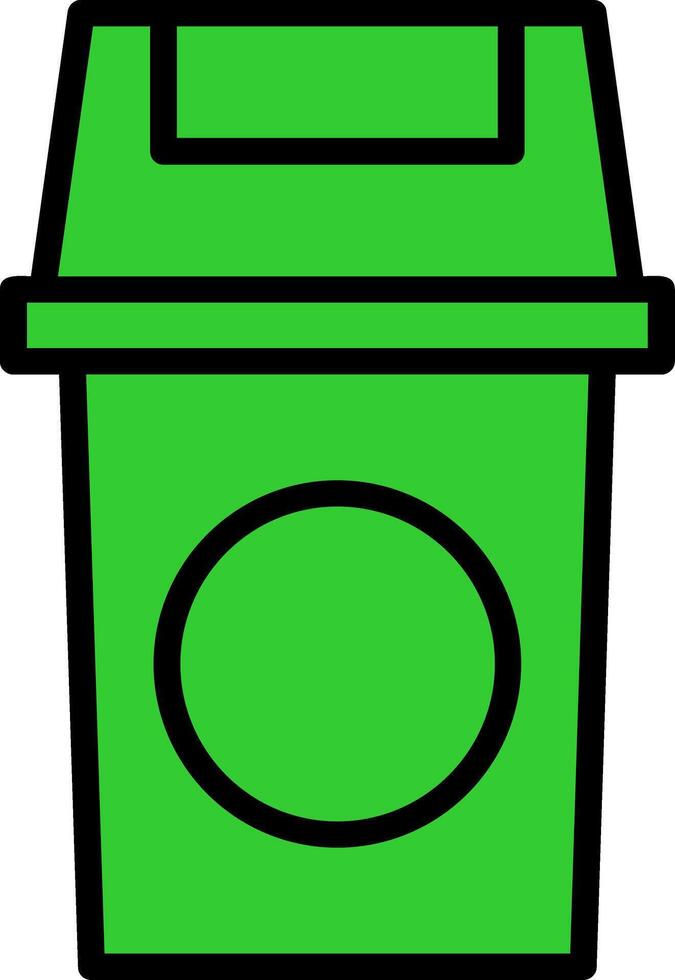 Recycle Bin Green Filly Icon vector