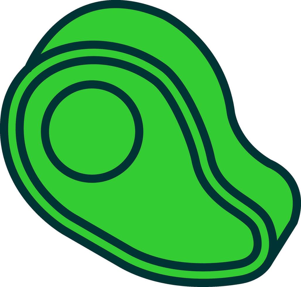 Steak Green Filly Icon vector