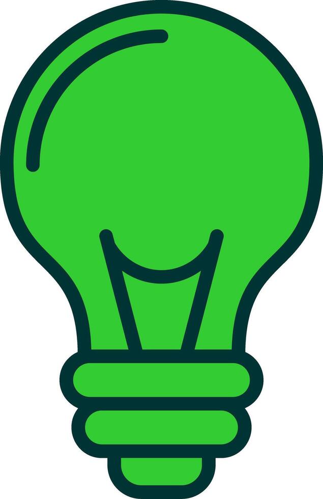 Bulb Green Filly Icon vector