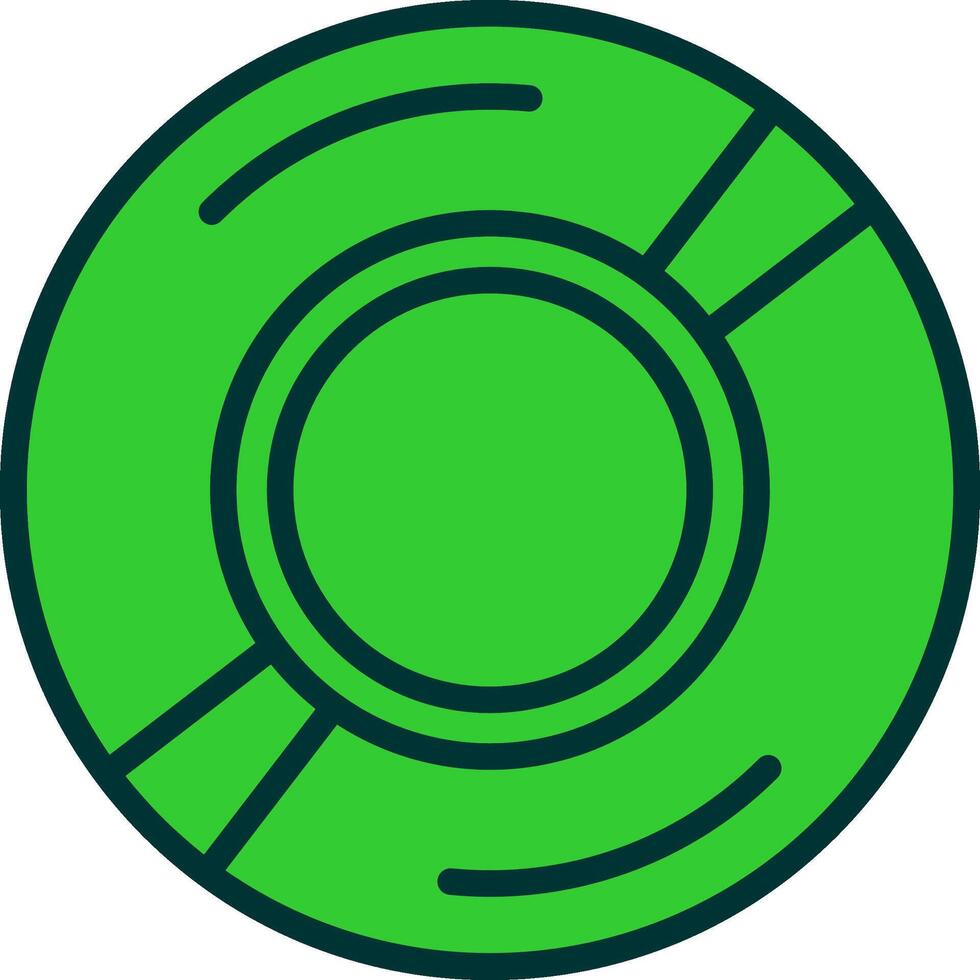 Compact Disk Green Filly Icon vector