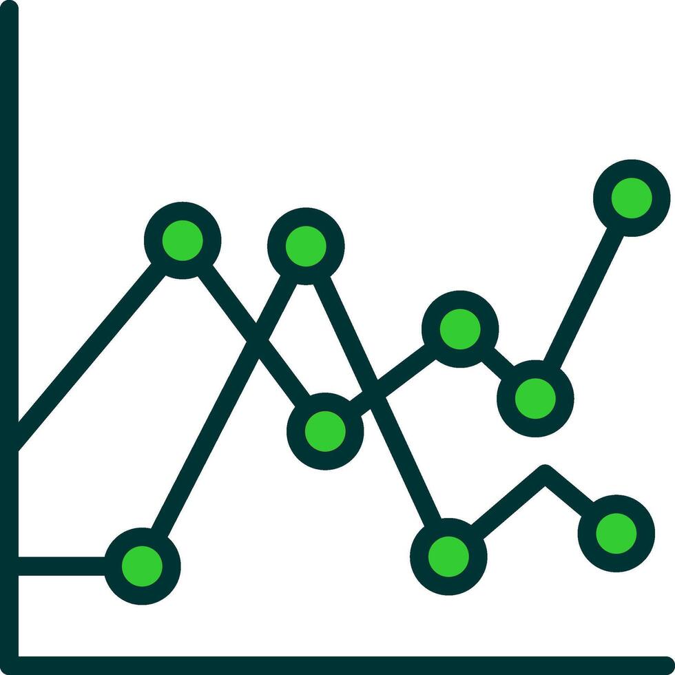 Chart Green Filly Icon vector