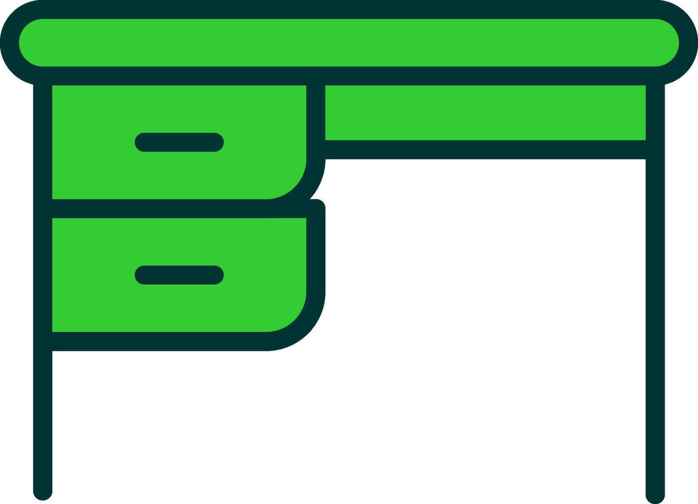 Desk Green Filly Icon vector