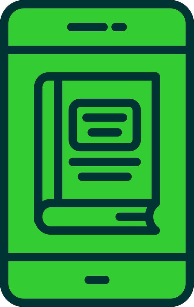Online Learning Green Filly Icon vector