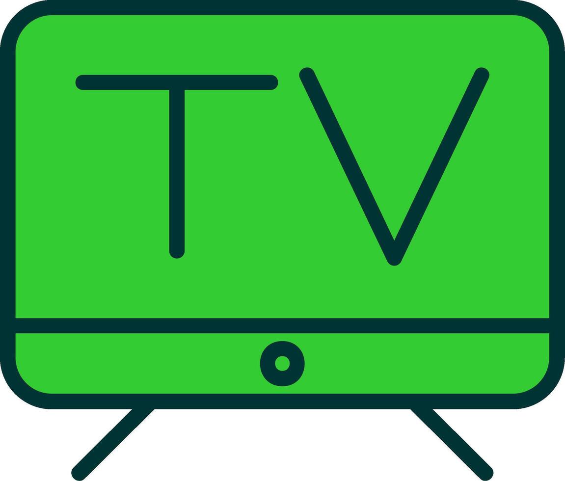 Television Green Filly Icon vector
