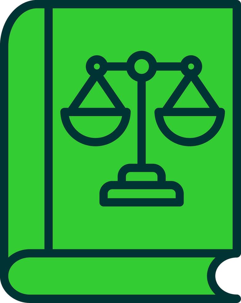 Book Green Filly Icon vector