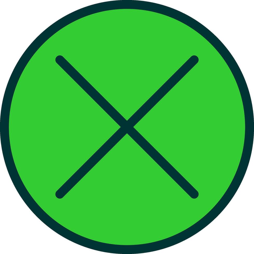 Cancel Green Filly Icon vector