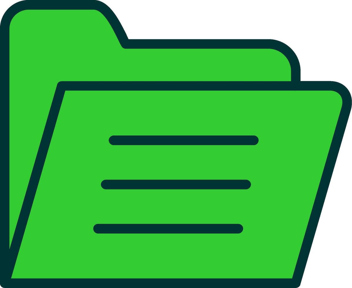 Folder Green Filly Icon vector