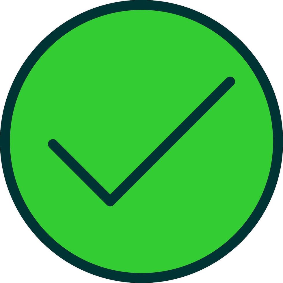 Check Green Filly Icon vector