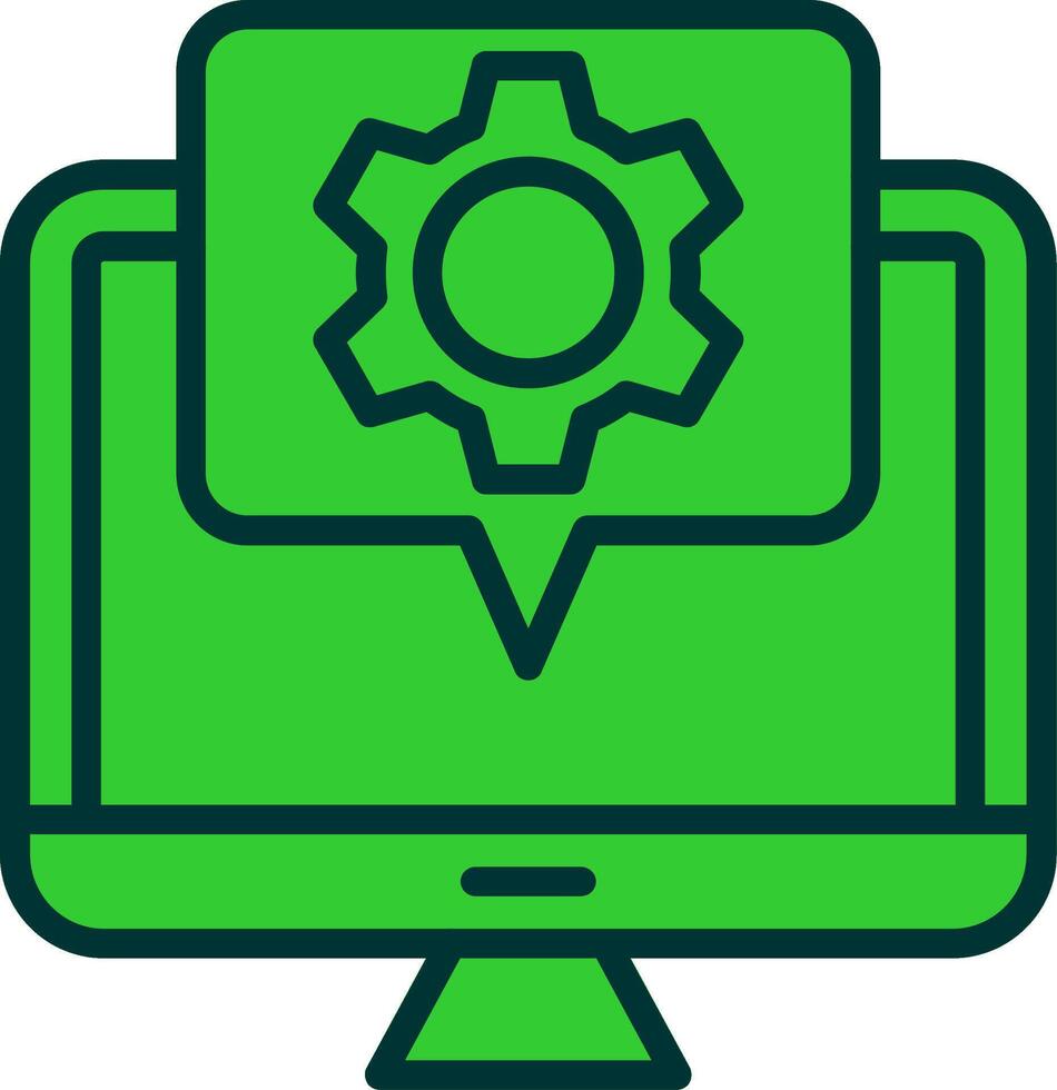 Web Development Green Filly Icon vector