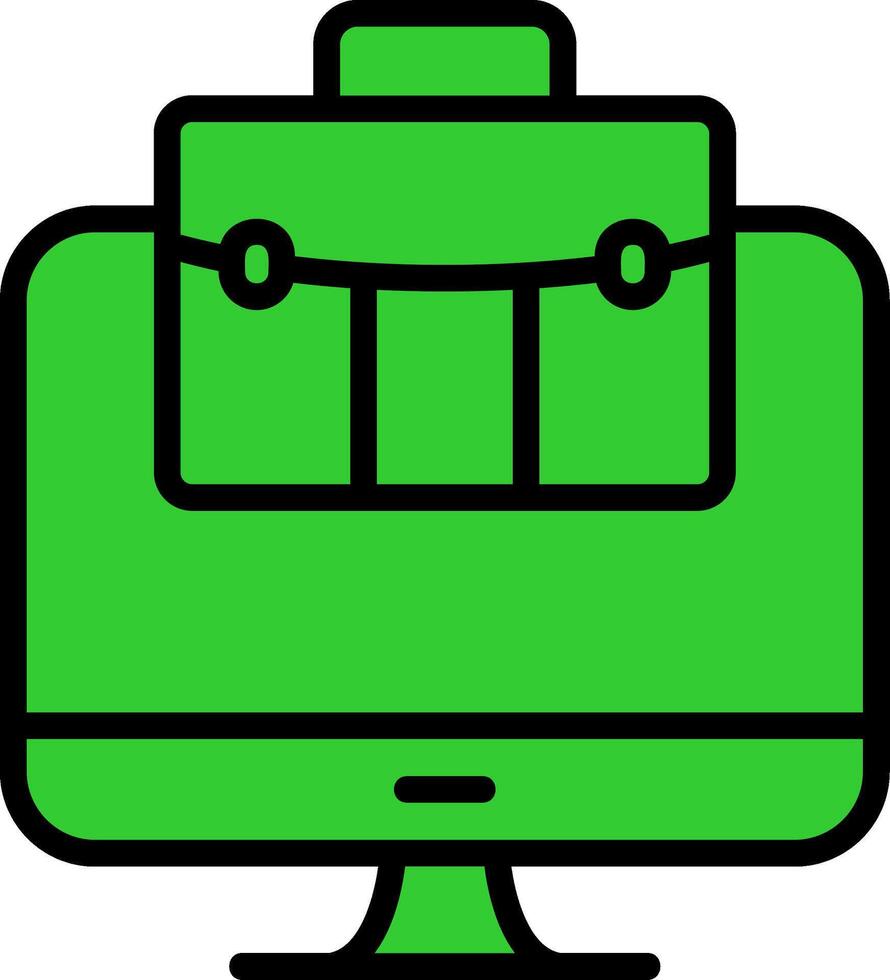 Computer Green Filly Icon vector