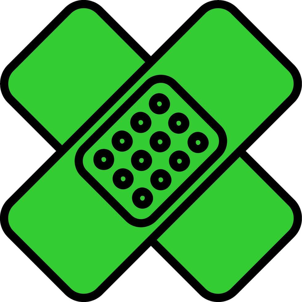 Band Aid Green Filly Icon vector