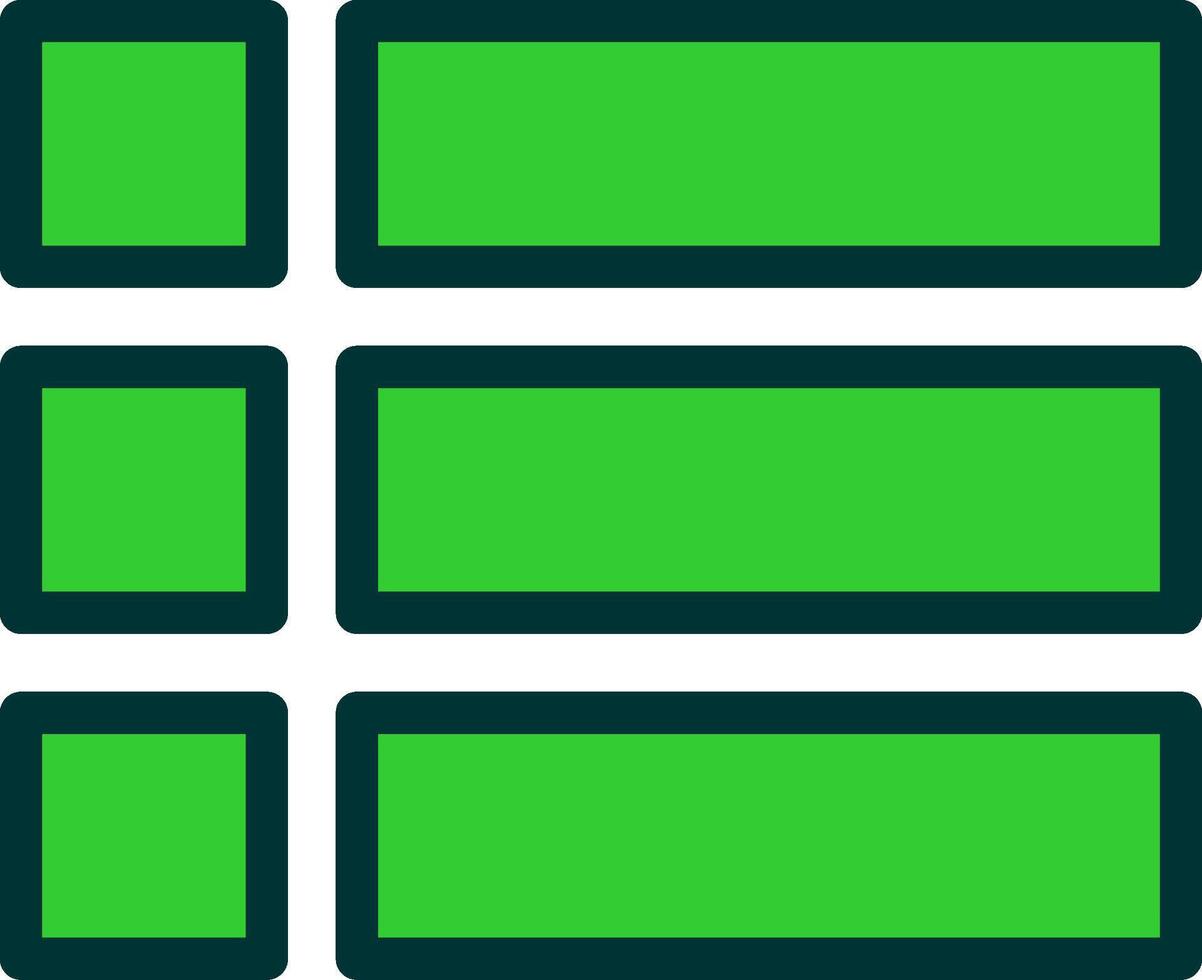 Menu Green Filly Icon vector