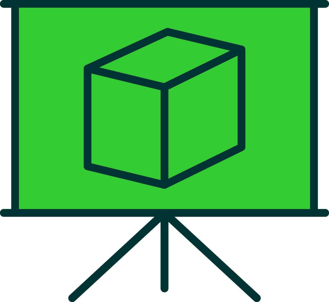 Presentation Green Filly Icon vector