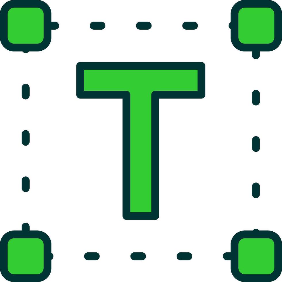 Text Green Filly Icon vector
