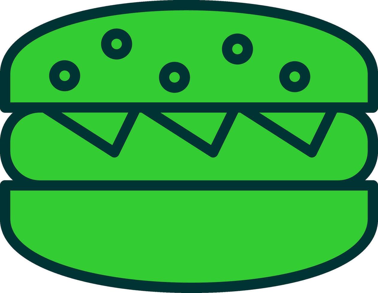 Hamburger Green Filly Icon vector