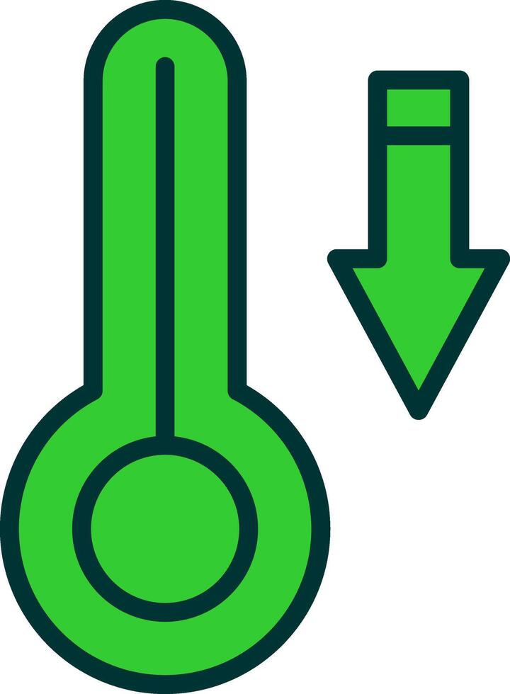 Temperature Green Filly Icon vector