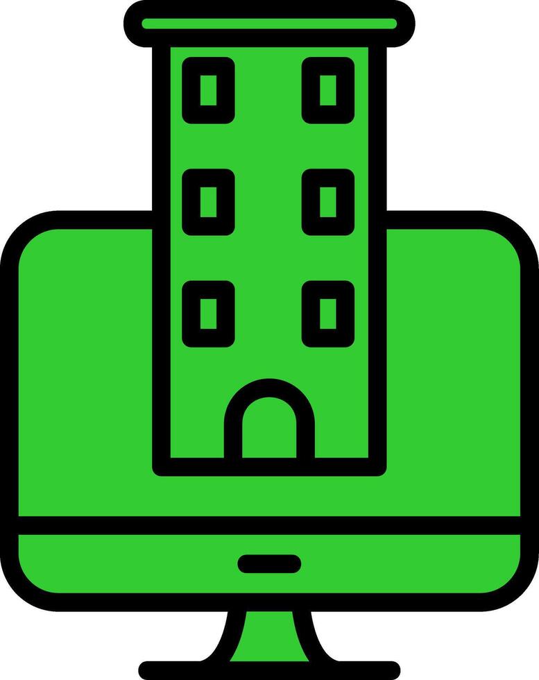 Desktop Green Filly Icon vector