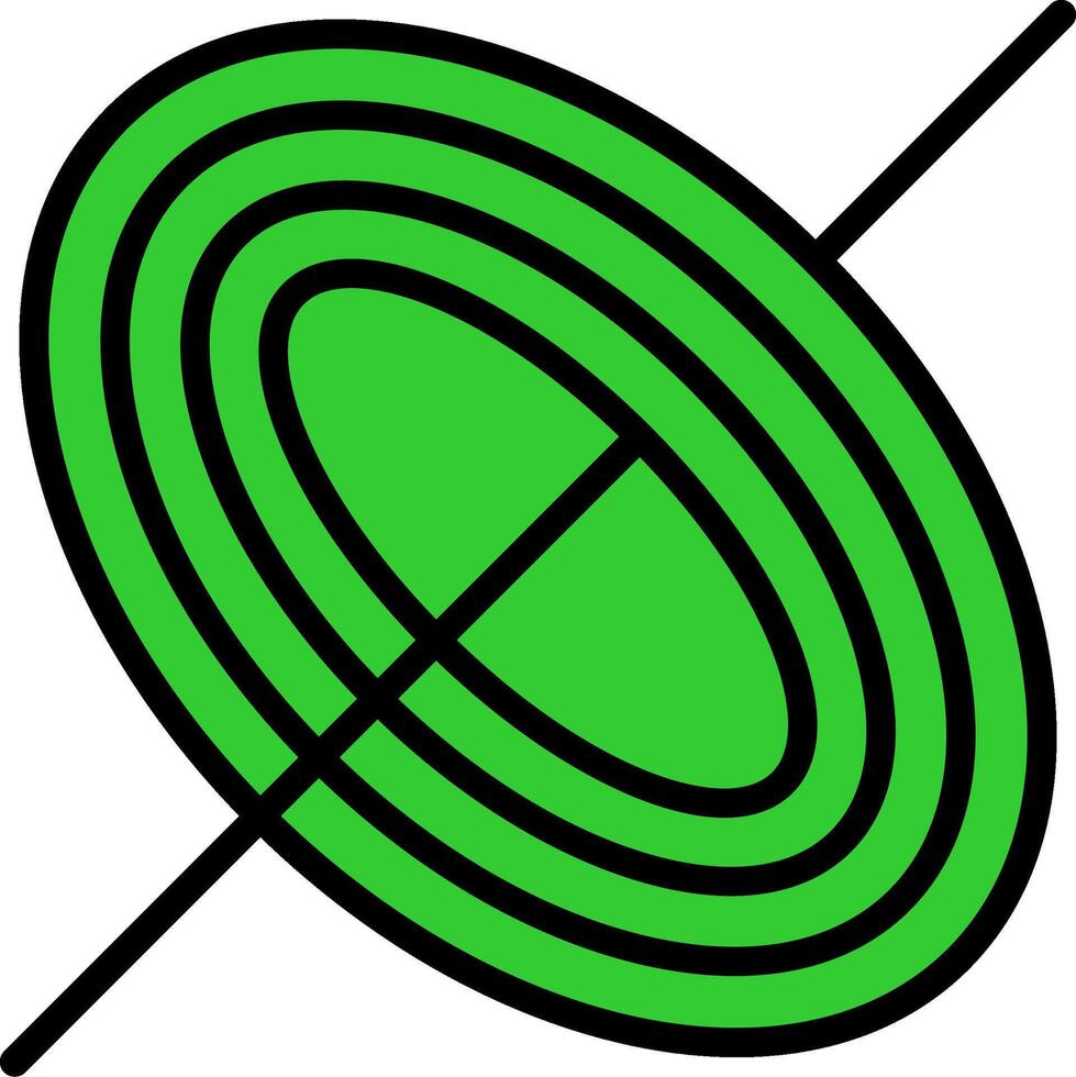 Black Hole Green Filly Icon vector