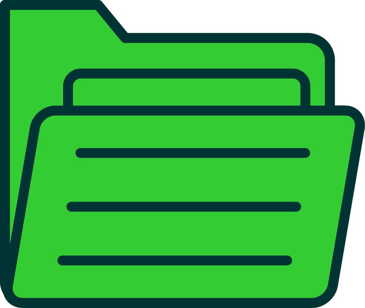 Folder Green Filly Icon vector