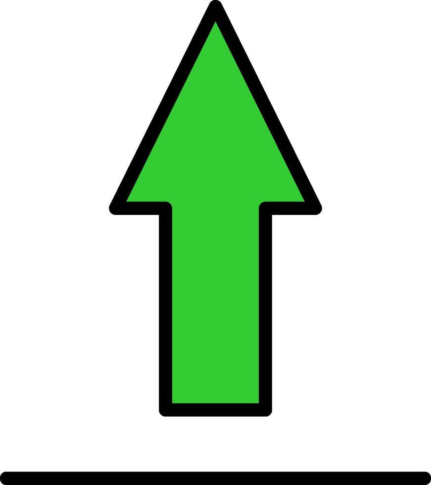 Up Sign Green Filly Icon vector