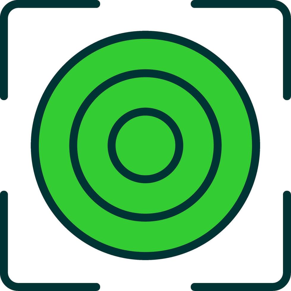 Target Green Filly Icon vector