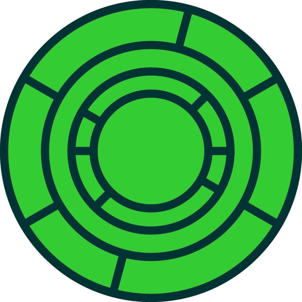 Chart Green Filly Icon vector