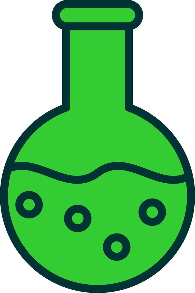 Flask Green Filly Icon vector