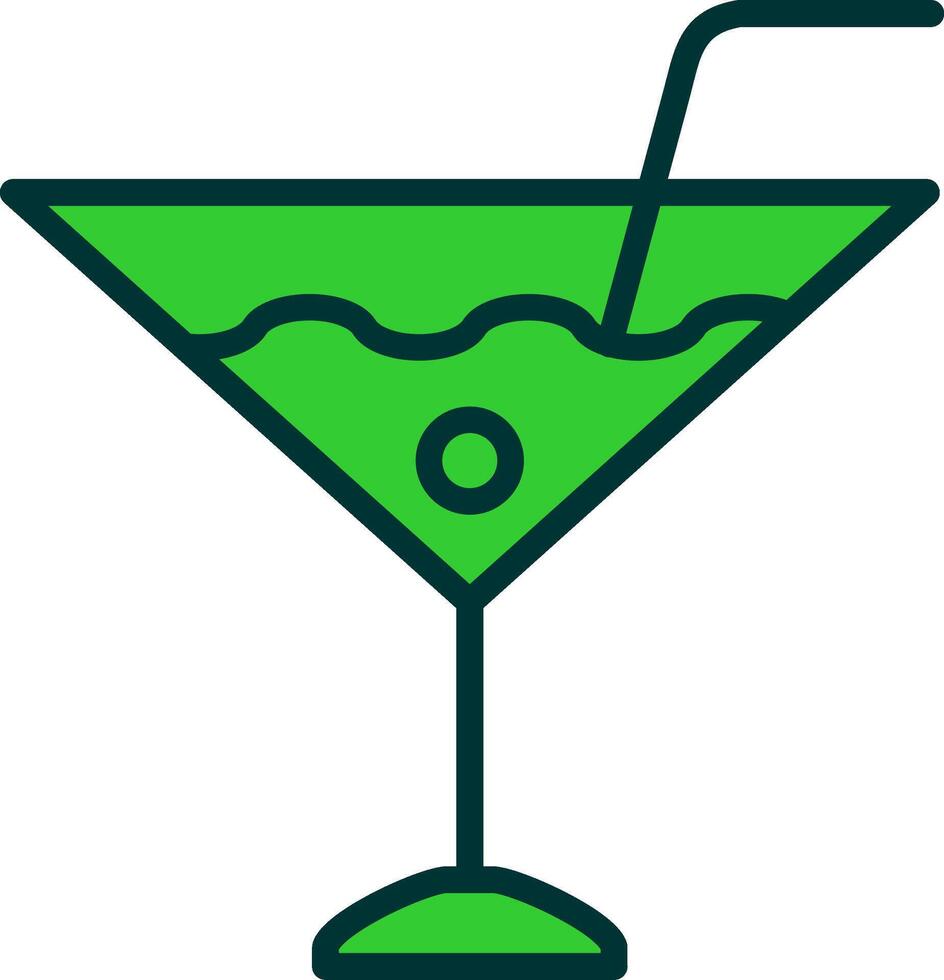 Martini Green Filly Icon vector
