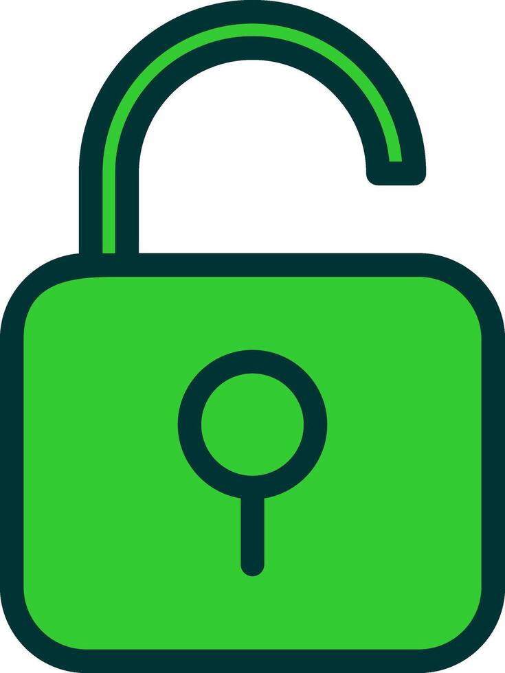 Unlock Green Filly Icon vector