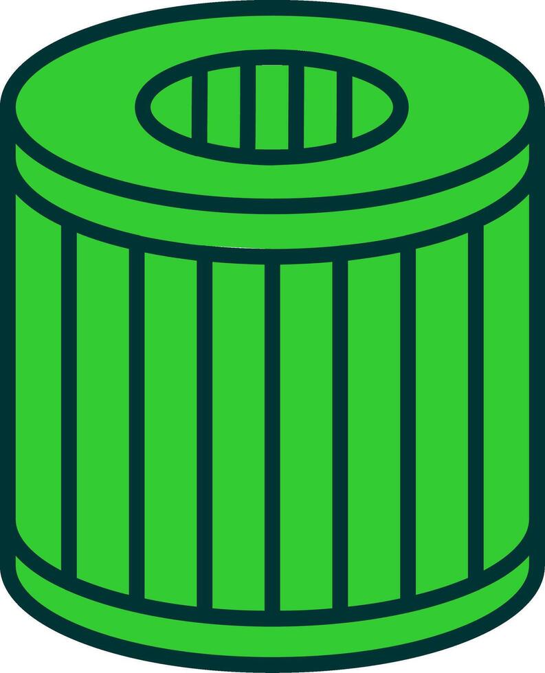 Oil Filter Green Filly Icon vector