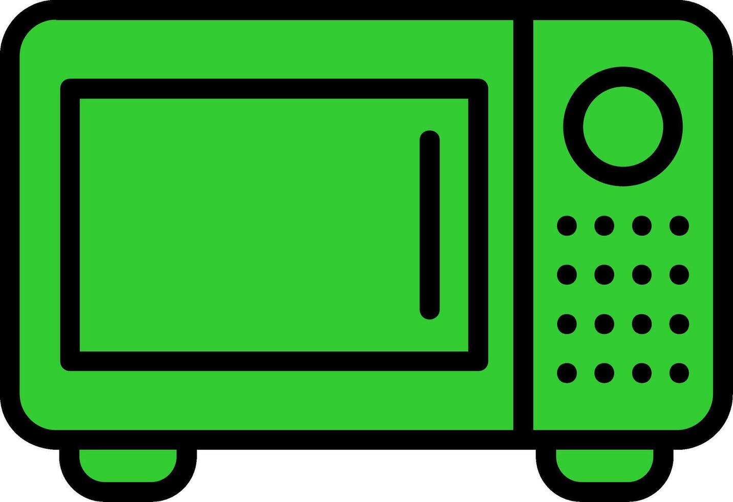 Microwave Green Filly Icon vector