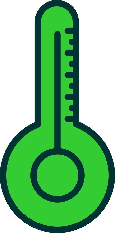 Thermometer Green Filly Icon vector