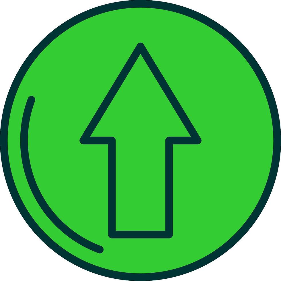 Up Arrow Green Filly Icon vector