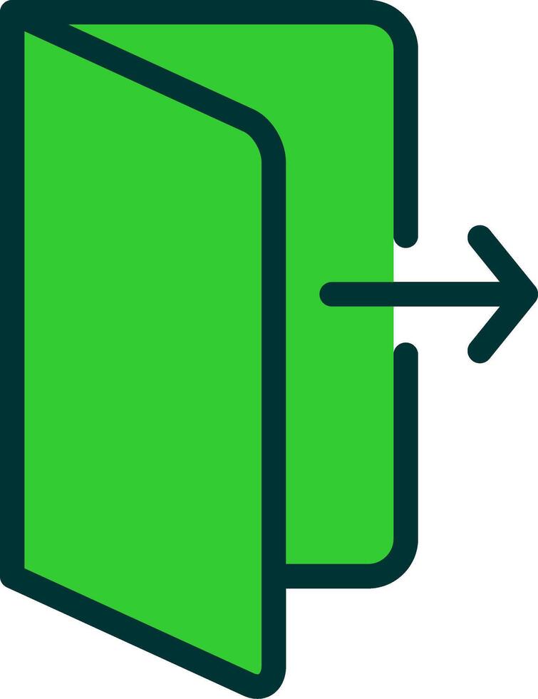 Logout Green Filly Icon vector