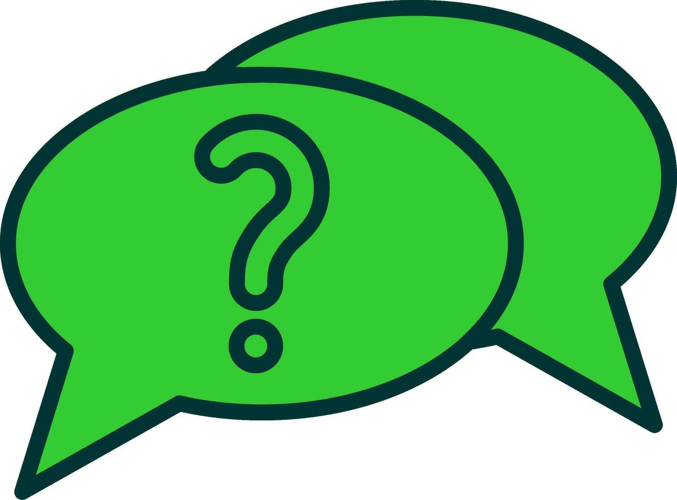 Question Green Filly Icon vector