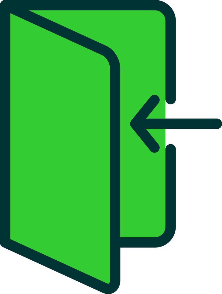 Logout Green Filly Icon vector