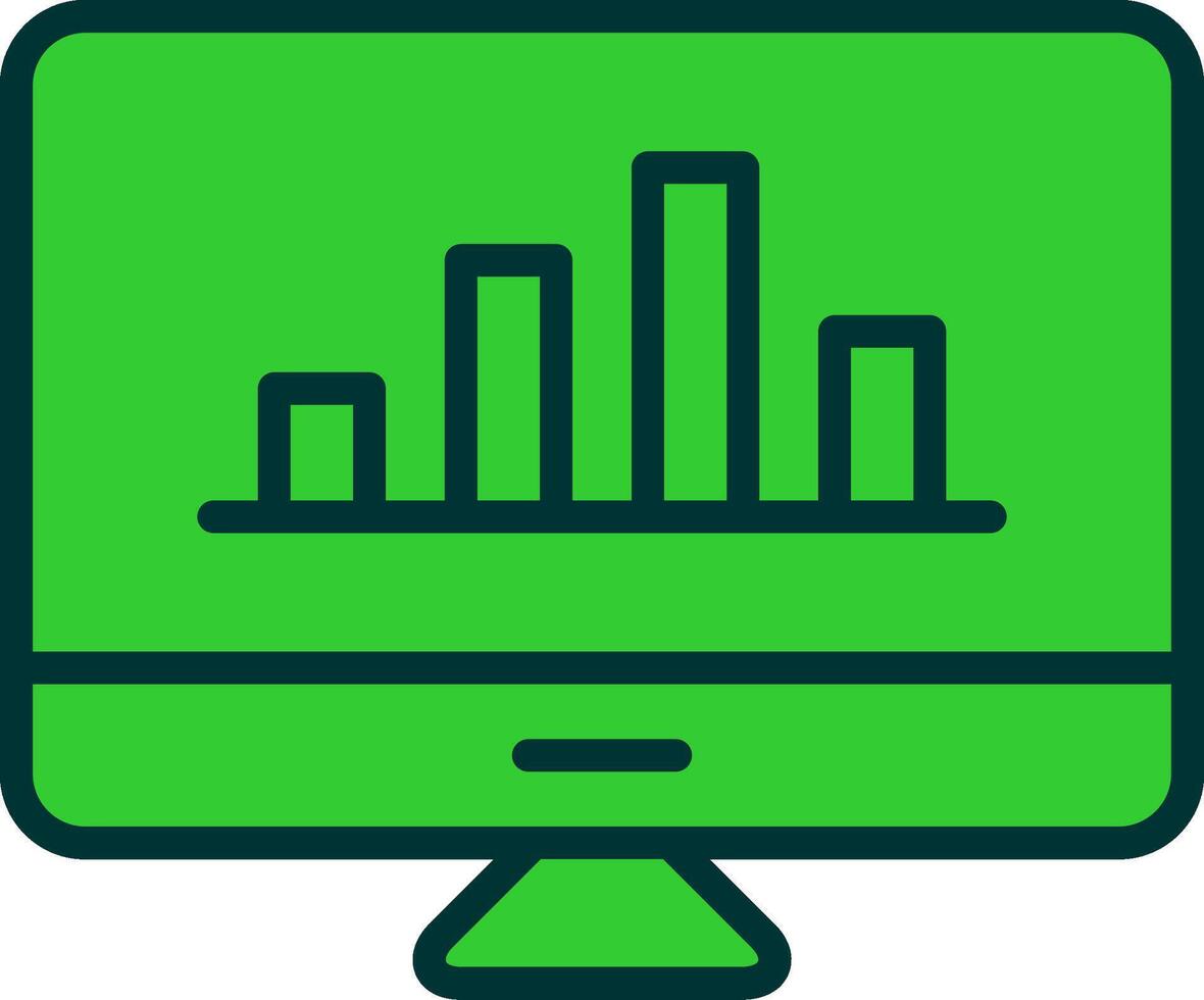 Monitor Green Filly Icon vector