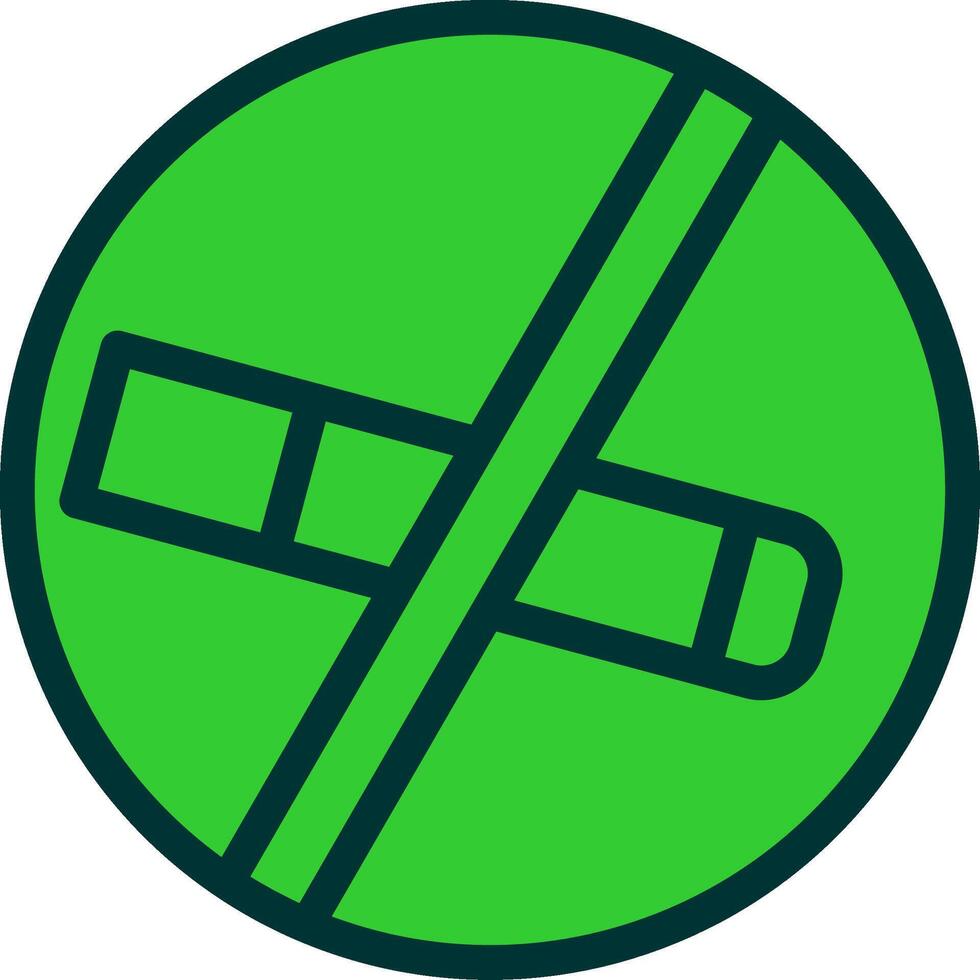 Smoking Free Green Filly Icon vector