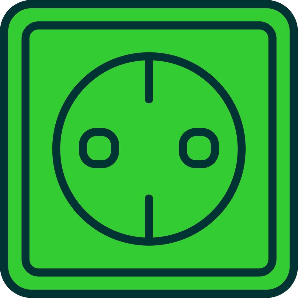 socket Green Filly Icon vector