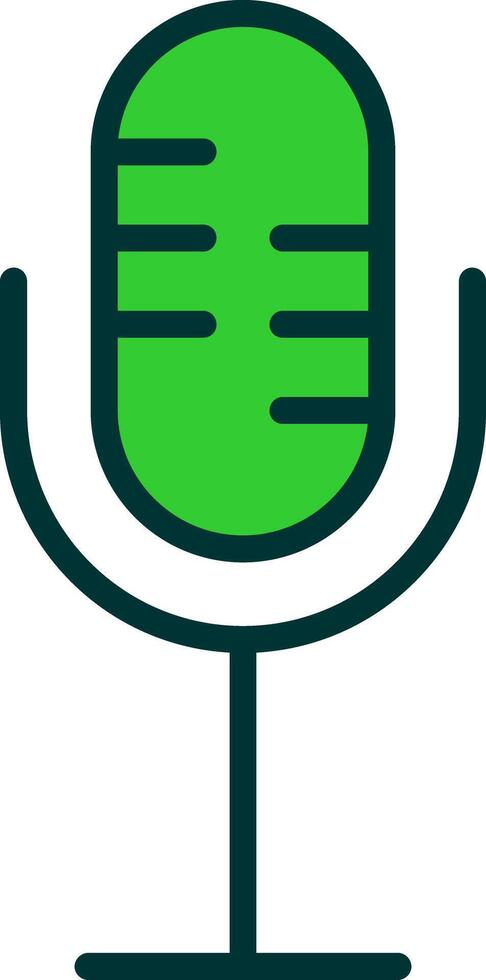 Microphone Green Filly Icon vector