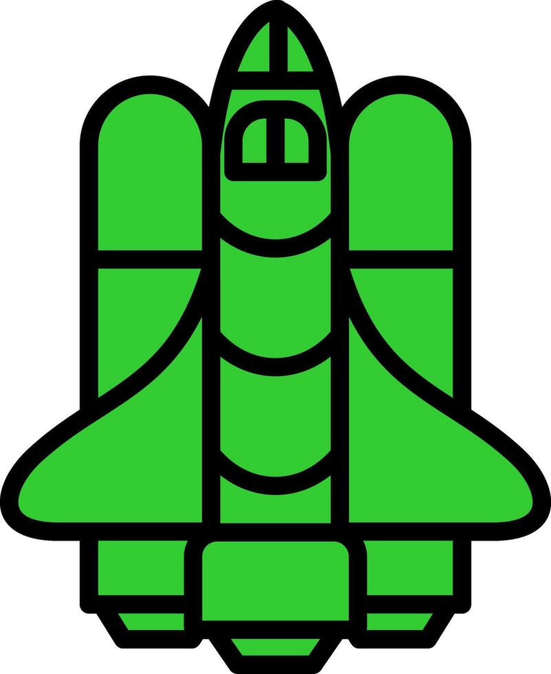 Spaceship Green Filly Icon vector