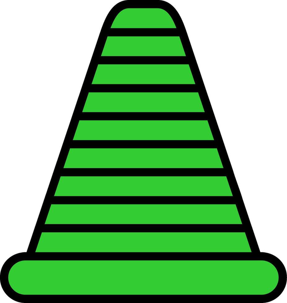 Traffic Cone Green Filly Icon vector