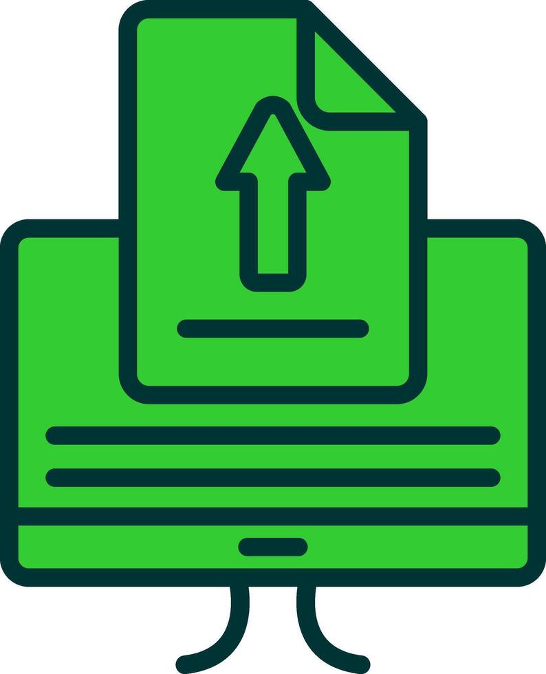 Upload Green Filly Icon vector