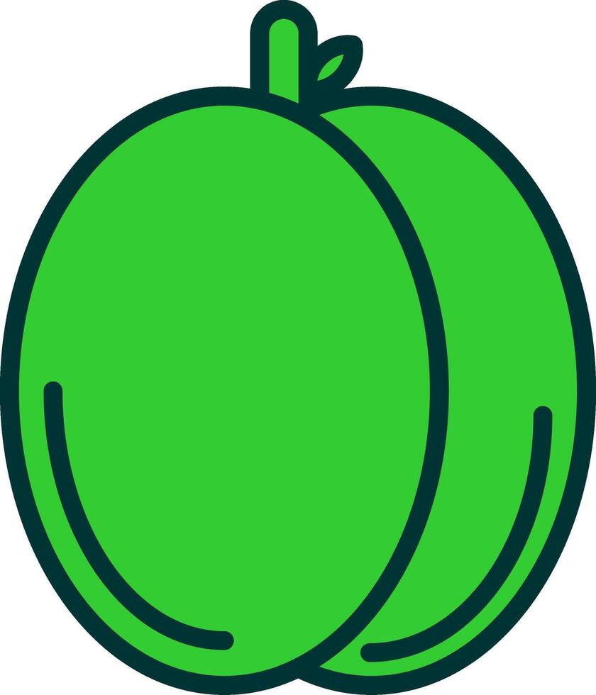 Apricot Green Filly Icon vector