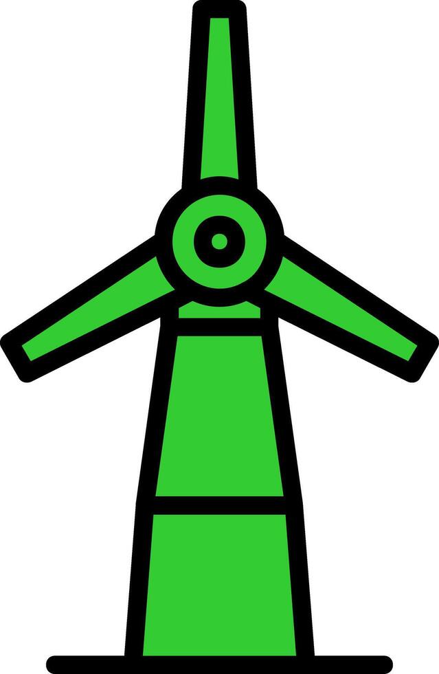 Windmill Green Filly Icon vector