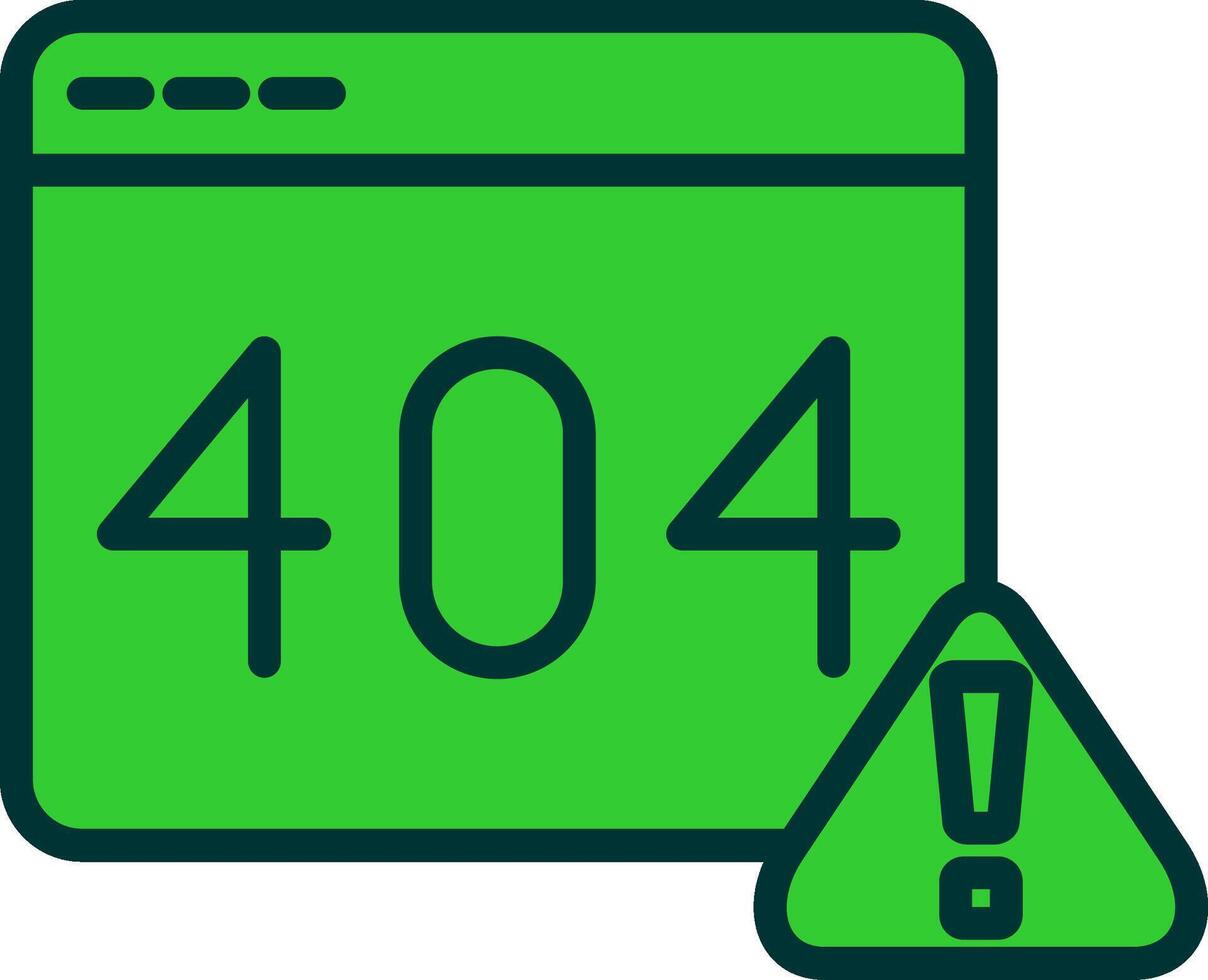Error404 Green Filly Icon vector
